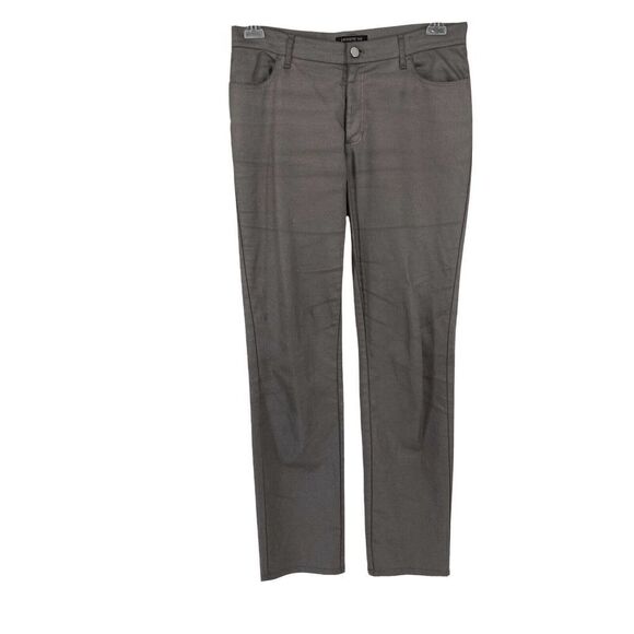 Lafayette 148 Jeans Gray Metallic Silver Slim Leg Pants Womens Size 8 Mid Rise - Picture 1 of 6